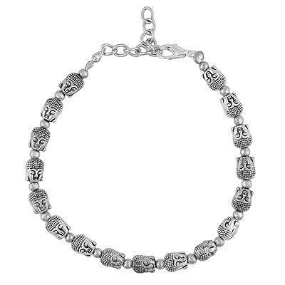 Gorgeous Full Of Buddha Plain German Silver Bracelet - main product photo (RG10360005-1)