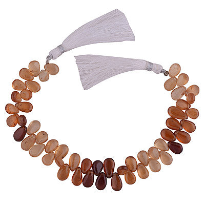 29.1gram Hessonite Almond Shape Semi Precious Cabochon Gemstone Beads - RI30870013-1