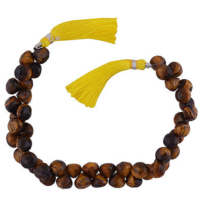 42.3gram Tiger's Eye Onion Shape Semi Precious Cut Gemstone Beads - RI30880009-1