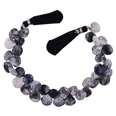 30.3gram Dendritic Agate Heart Shape Semi Precious Cut Gemstone Beads - RI30880011-5