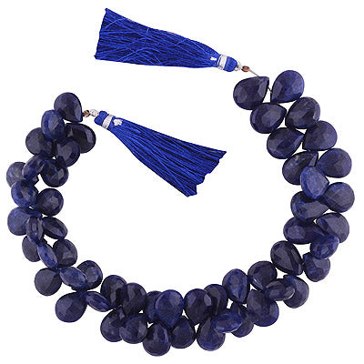 43.7gram Sodalite Almond Shape Semi Precious Cut Gemstone Beads - RI30880015-2