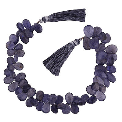 39.9gram Iolite Almond Shape Semi Precious Cut Gemstone Beads - RI30880019-3