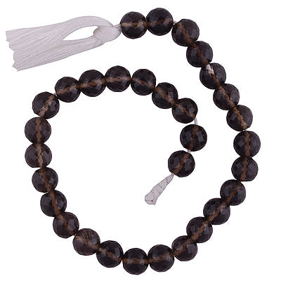 16.8gram Smoky Topaz Round Shape Semi Precious Cut Gemstone Beads - RI30880029-4
