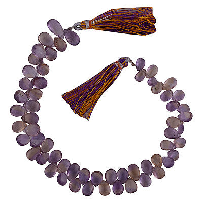 34gram Ametrine Almond Shape Semi Precious Cut Gemstone Beads - RI30880031-7
