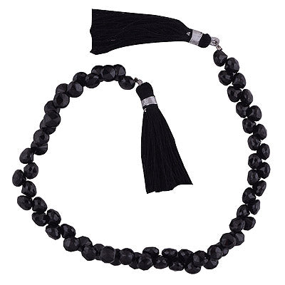 31.6gram Black Onyx Onion Shape Semi Precious Cut Gemstone Beads - RI30880042-14