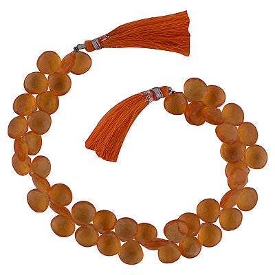 39gram Quartz Almond Shape Semi Precious Cut Gemstone Beads - RI30880046-1