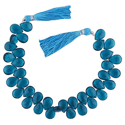 35.8gram Quartz Almond Shape Semi Precious Cut Gemstone Beads - RI30880052-1