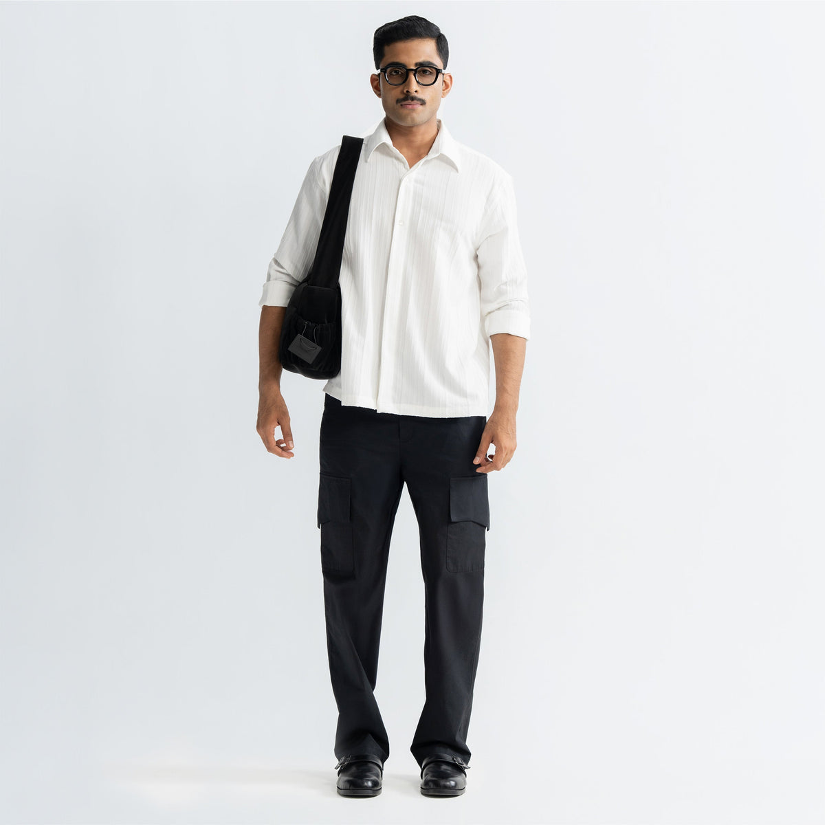 RIPSTOP CARGO PANTS - BLACK by Warping Theories