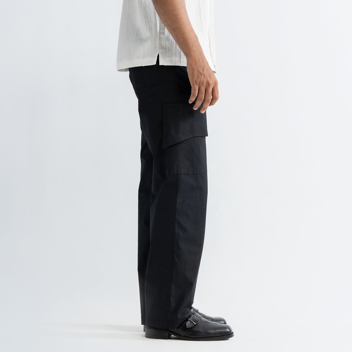 RIPSTOP CARGO PANTS - BLACK by Warping Theories
