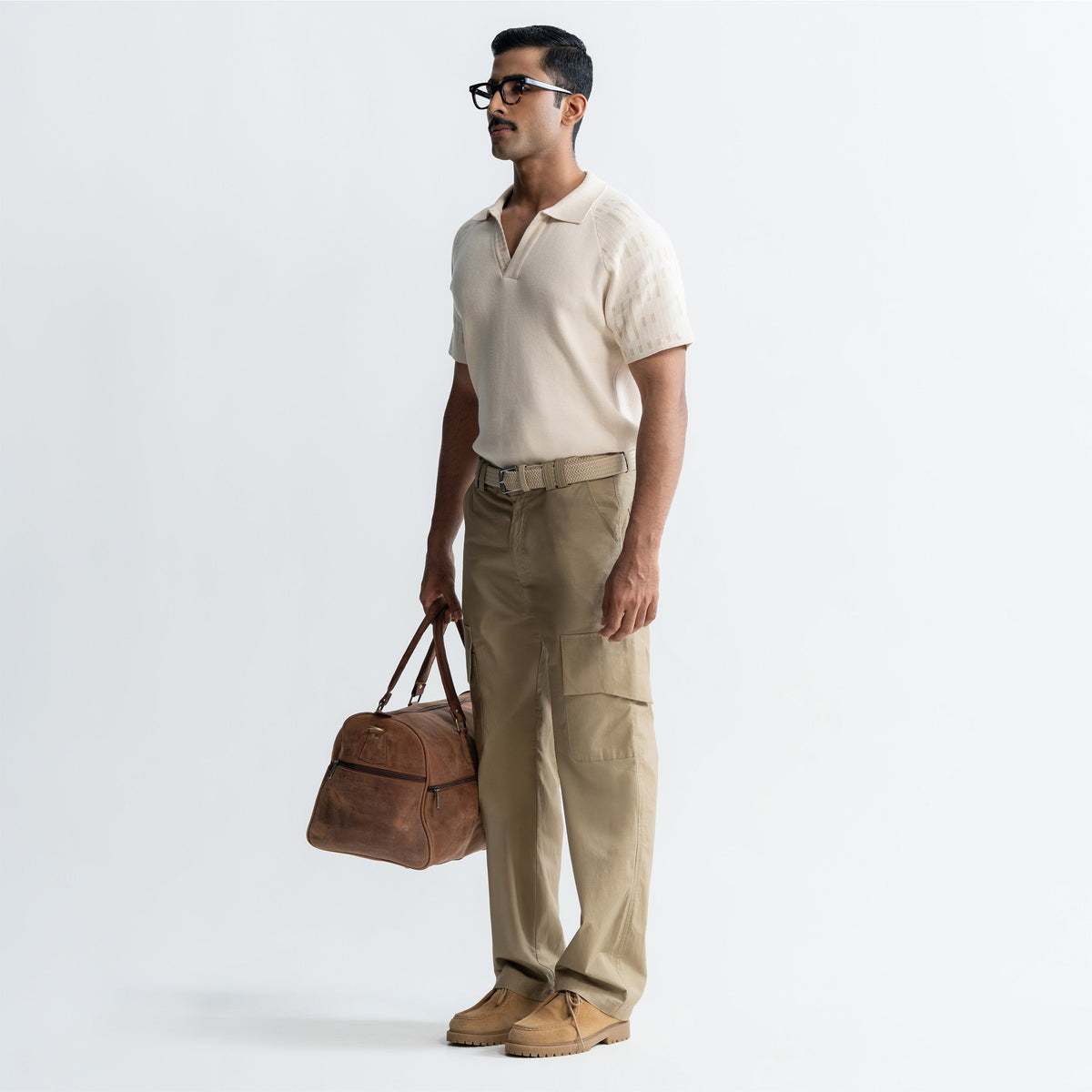 RIPSTOP CARGO PANTS - KHAKI by Warping Theories