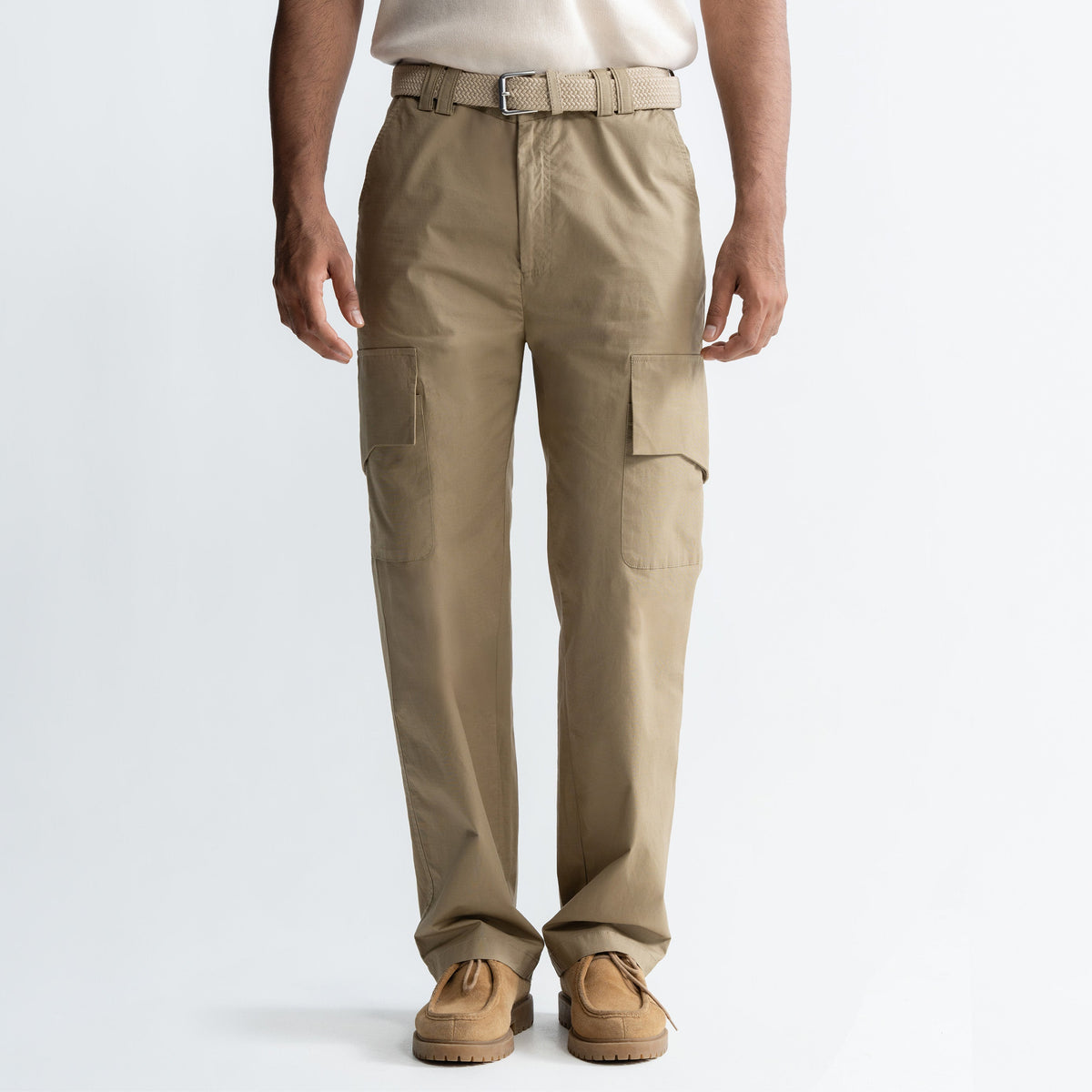 RIPSTOP CARGO PANTS - KHAKI by Warping Theories
