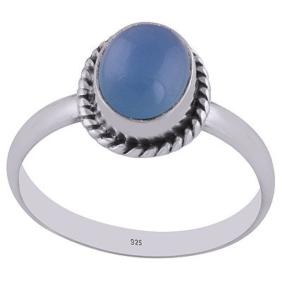 Blue Chalcedony Ring - RN100053-9