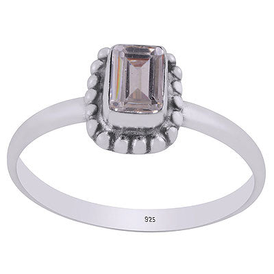 White Cubic Zirconia Ring - RN100129-8