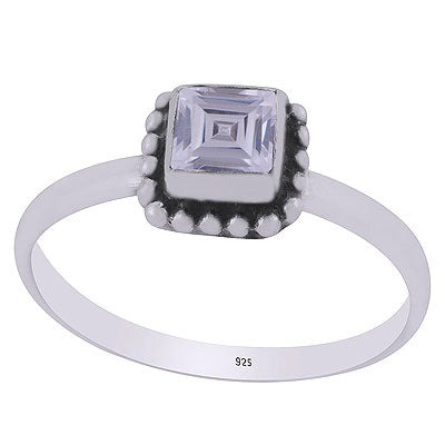 White Cubic Zirconia Ring - RN100131-8