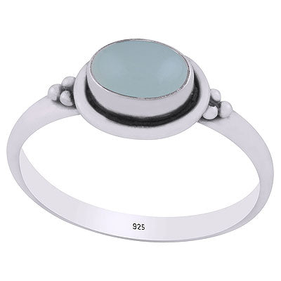 Aqua Chalcedony Ring - RN100183-10