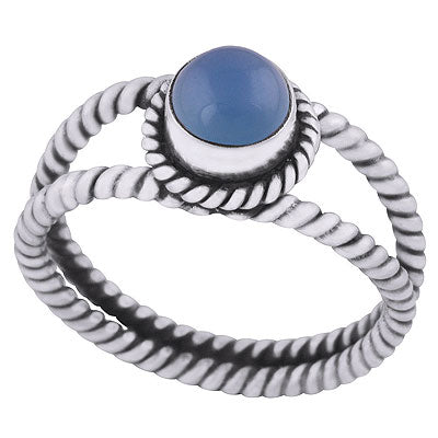 Blue Chalcedony Ring - RN100191-9