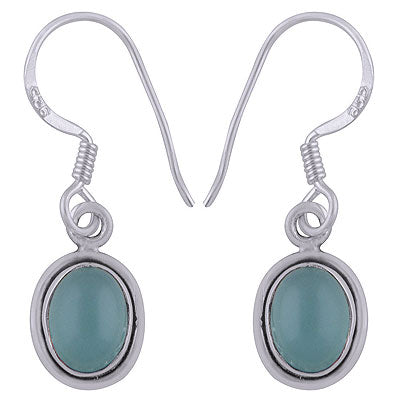 Aqua Chalcedony Earrings - RN200027-10