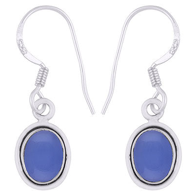 Blue Chalcedony Earrings - RN200027-9