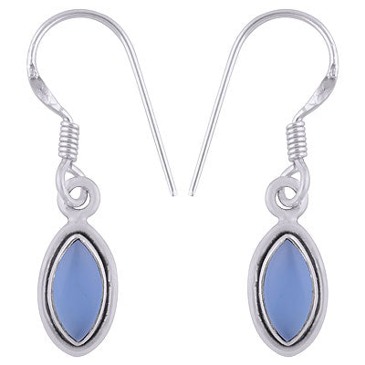 Blue Chalcedony Earrings - RN200048-9