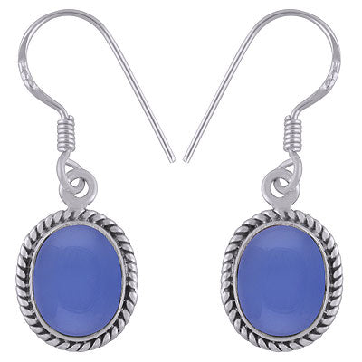 Blue Chalcedony Earrings - RN200054-9