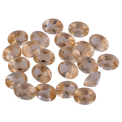 22 Pc Oval Natural Citrine Standard Quality Cut Gemstones (mm size) Lot - RS30600671-5