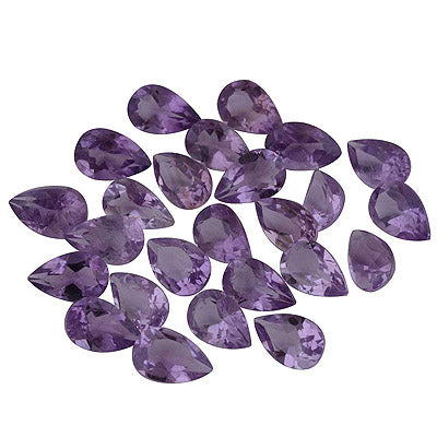 33 Pc Pear Natural Amethyst Standard Quality Cut Gemstones (mm size) Lot - RS30600673-11