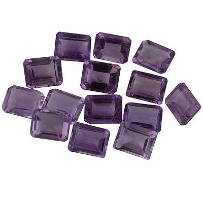 14 Pc Octagon Natural Amethyst Standard Quality Cut Gemstones (mm size) Lot - RS30600673-17
