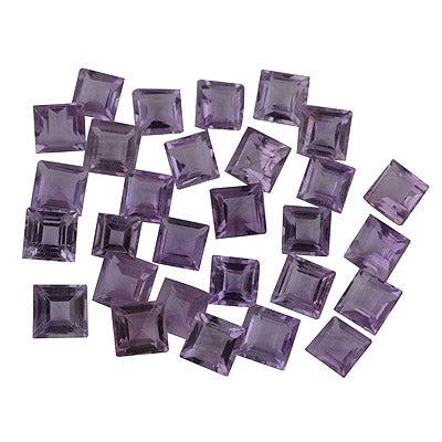 44 Pc Square Natural Amethyst Standard Quality Cut Gemstones (mm size) Lot - RS30600673-19