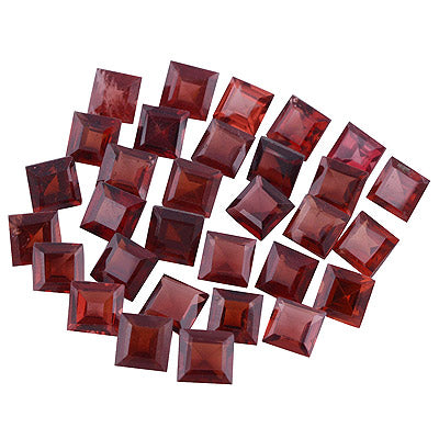 65 Pc Square Natural Garnet Standard Quality Cut Gemstones (mm size) Lot - RS30600674-17