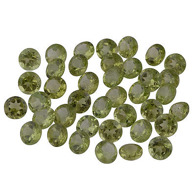 52 Pc Round Natural Peridot Standard Quality Cut Gemstones (mm size) Lot - RS30600675-2