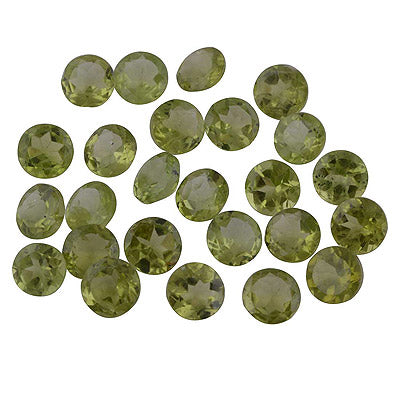 32 Pc Round Natural Peridot Standard Quality Cut Gemstones (mm size) Lot - RS30600675-3