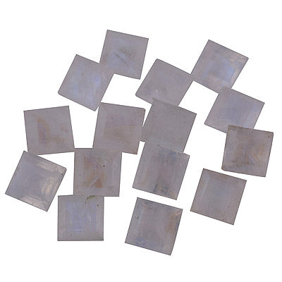 15 Pc Square Natural Rainbow Moonstone Standard Quality Cut Gemstones (mm size) Lot - RS30600677-16