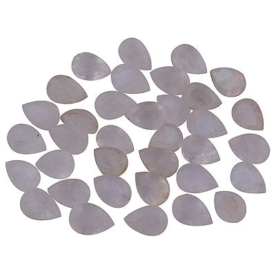 60 Pc Pear Natural Rainbow Moonstone Standard Quality Cut Gemstones (mm size) Lot - RS30600677-8
