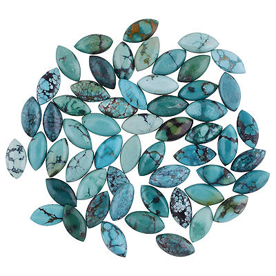 70 Pcs Marquise Natural Turquoise Standard Quality Cabochon Gemstones (mm size) Lot - RS30801328-14