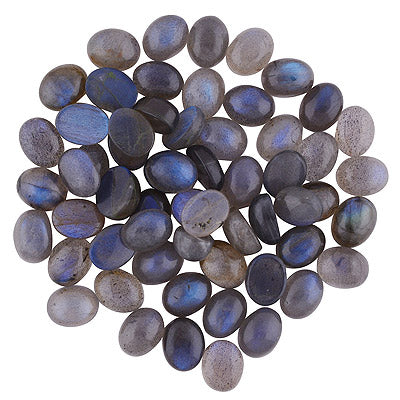 59 Pcs Oval Natural Labradorite Standard Quality Cabochon Gemstones (mm size) Lot - RS30801329-10