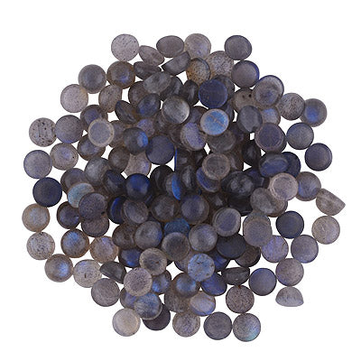 147 Pcs Round Natural Labradorite Standard Quality Cabochon Gemstones (mm size) Lot - RS30801329-3