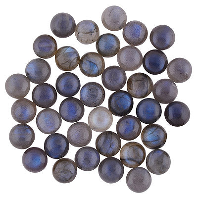 41 Pcs Round Natural Labradorite Standard Quality Cabochon Gemstones (mm size) Lot - RS30801329-6