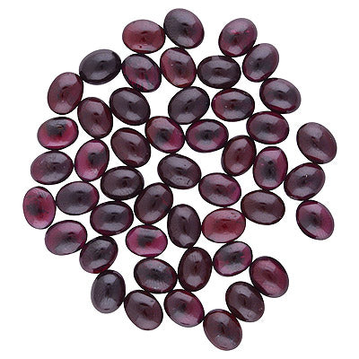 61 Pcs Oval Natural Garnet Standard Quality Cabochon Gemstones (mm size) Lot - RS30801331-10