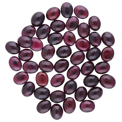 46 Pcs Oval Natural Garnet Standard Quality Cabochon Gemstones (mm size) Lot - RS30801331-11