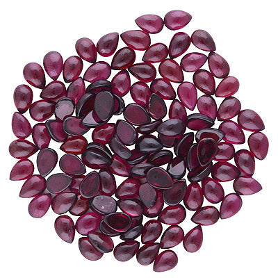 204 Pcs Pear Natural Garnet Standard Quality Cabochon Gemstones (mm size) Lot - RS30801331-14