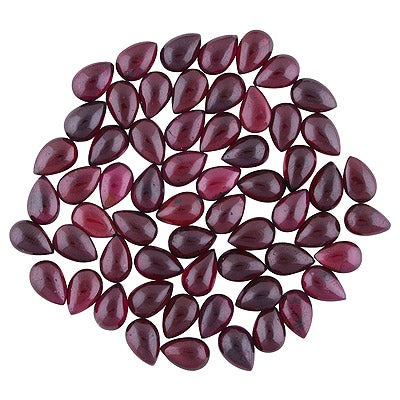 80 Pcs Pear Natural Garnet Standard Quality Cabochon Gemstones (mm size) Lot - RS30801331-17