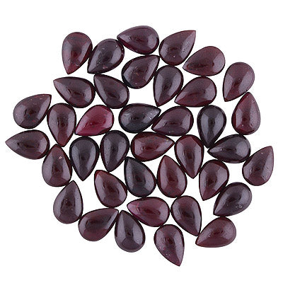 38 Pcs Pear Natural Garnet Standard Quality Cabochon Gemstones (mm size) Lot - RS30801331-19