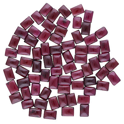 93 Pcs Octagon Natural Garnet Standard Quality Cabochon Gemstones (mm size) Lot - RS30801331-21
