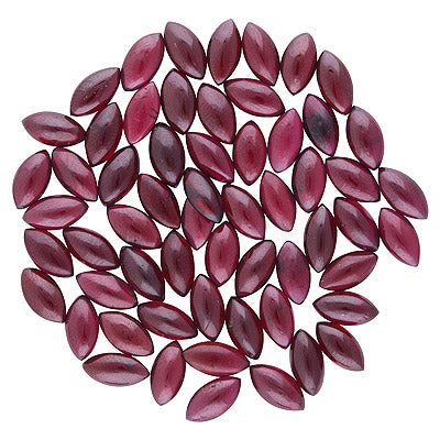 94 Pcs Marquise Natural Garnet Standard Quality Cabochon Gemstones (mm size) Lot - RS30801331-30