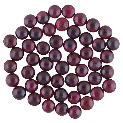 75 Pcs Round Natural Garnet Standard Quality Cabochon Gemstones (mm size) Lot - RS30801331-4