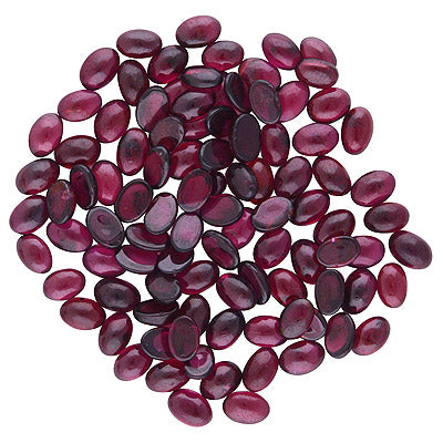 189 Pcs Oval Natural Garnet Standard Quality Cabochon Gemstones (mm size) Lot - RS30801331-7