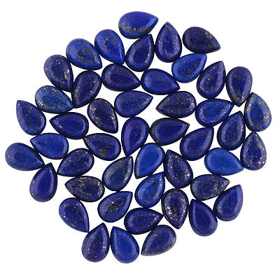 62 Pcs Pear Natural Lapis Standard Quality Cabochon Gemstones (mm size) Lot - RS30801332-14