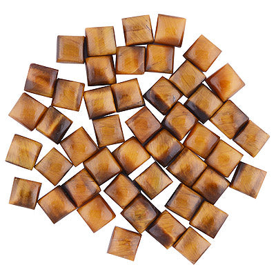 82 Pcs Square Natural Tiger's Eye Standard Quality Cabochon Gemstones (mm size) Lot - RS30801333-19
