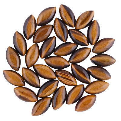 30 Pcs Marquise Natural Tiger's Eye Standard Quality Cabochon Gemstones (mm size) Lot - RS30801333-26