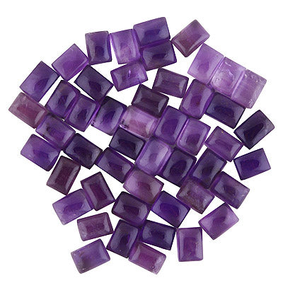 103 Pcs Octagon Natural Amethyst Standard Quality Cabochon Gemstones (mm size) Lot - RS30801334-25